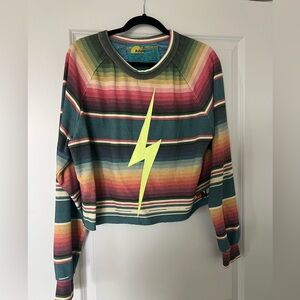 Aviator Nation striped Lightning Bolt Sweatshirt